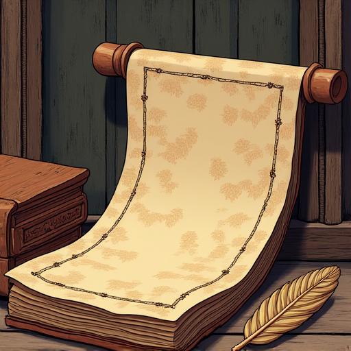 Cover art for 'The History Hour' podcast, depicting ancient scrolls and books.